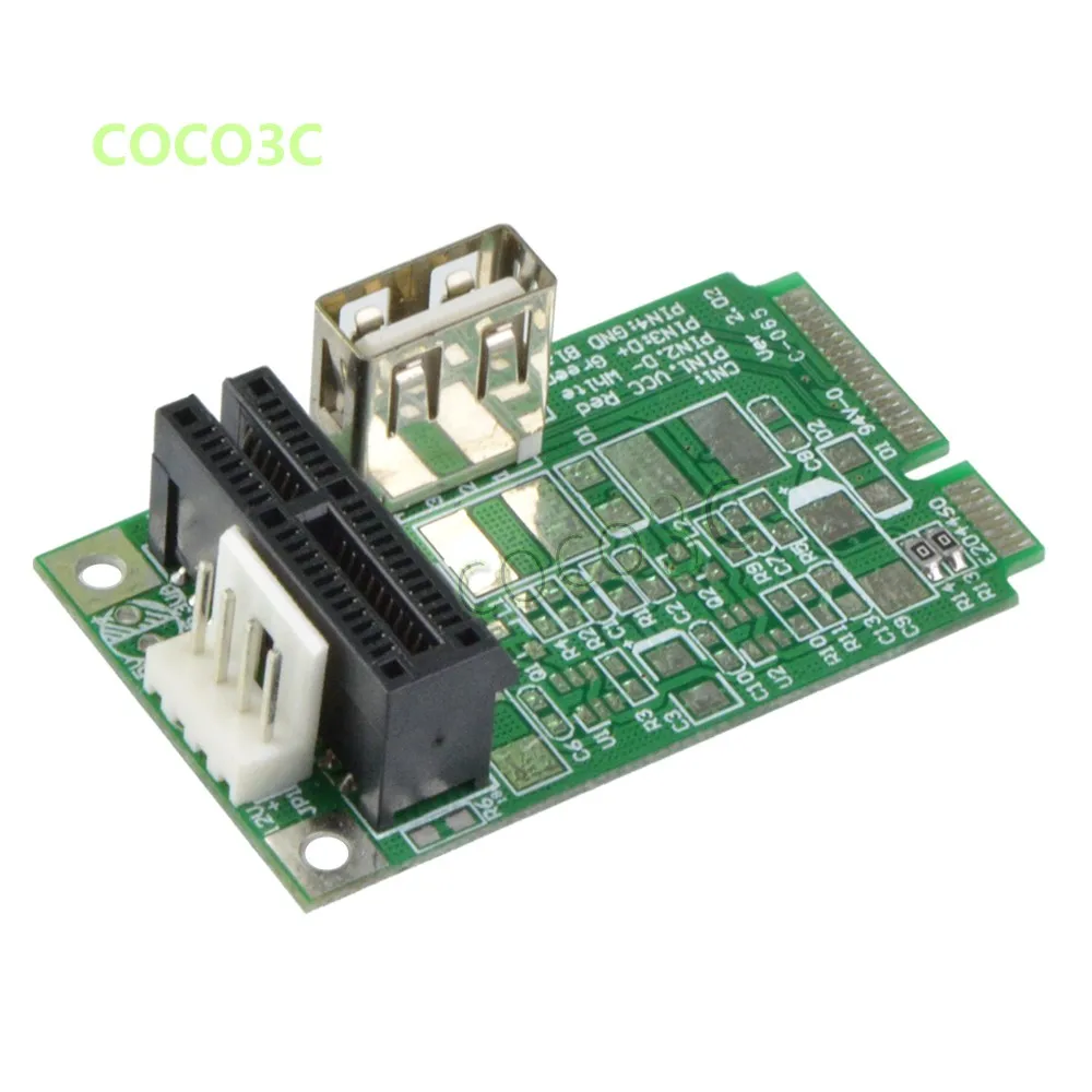 Mini PCIe To PCI-e 1x слот-адаптер для mini ITX mpcie в PCI express riser card для звуковой сетевой видеокарты