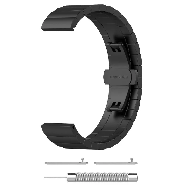 Black COMLYO браслет из нержавеющей стали ремешок для Garmin Vivoactive 3 Band сменный Браслет для Garmin Vivoactive3 Смарт часы ремень - Цвет: Black