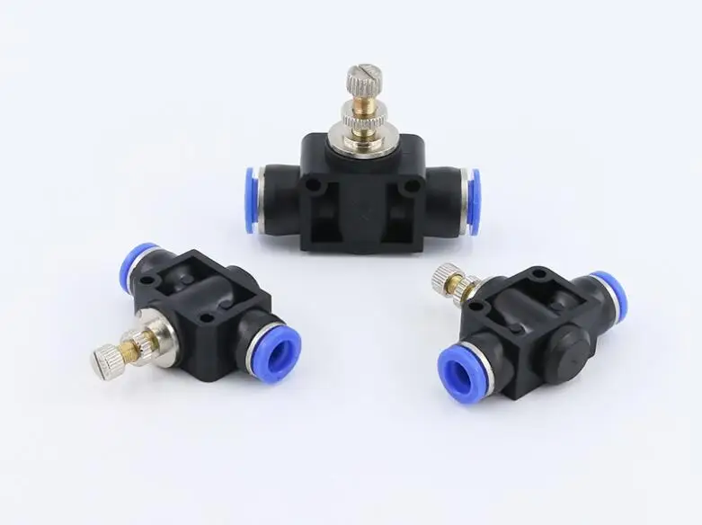 

10pcs LSA-4/6/8/10/12 Tube O/D 4mm-12mm Air Flow Speed Control Valve Plastic Pneumatic Connectors Push In Fittings