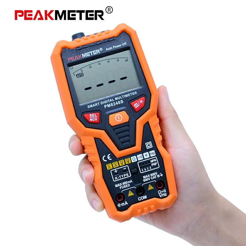 Цифровой мультиметр PEAKMETER PM8248S профессиональный вольтметр с автонастройкой