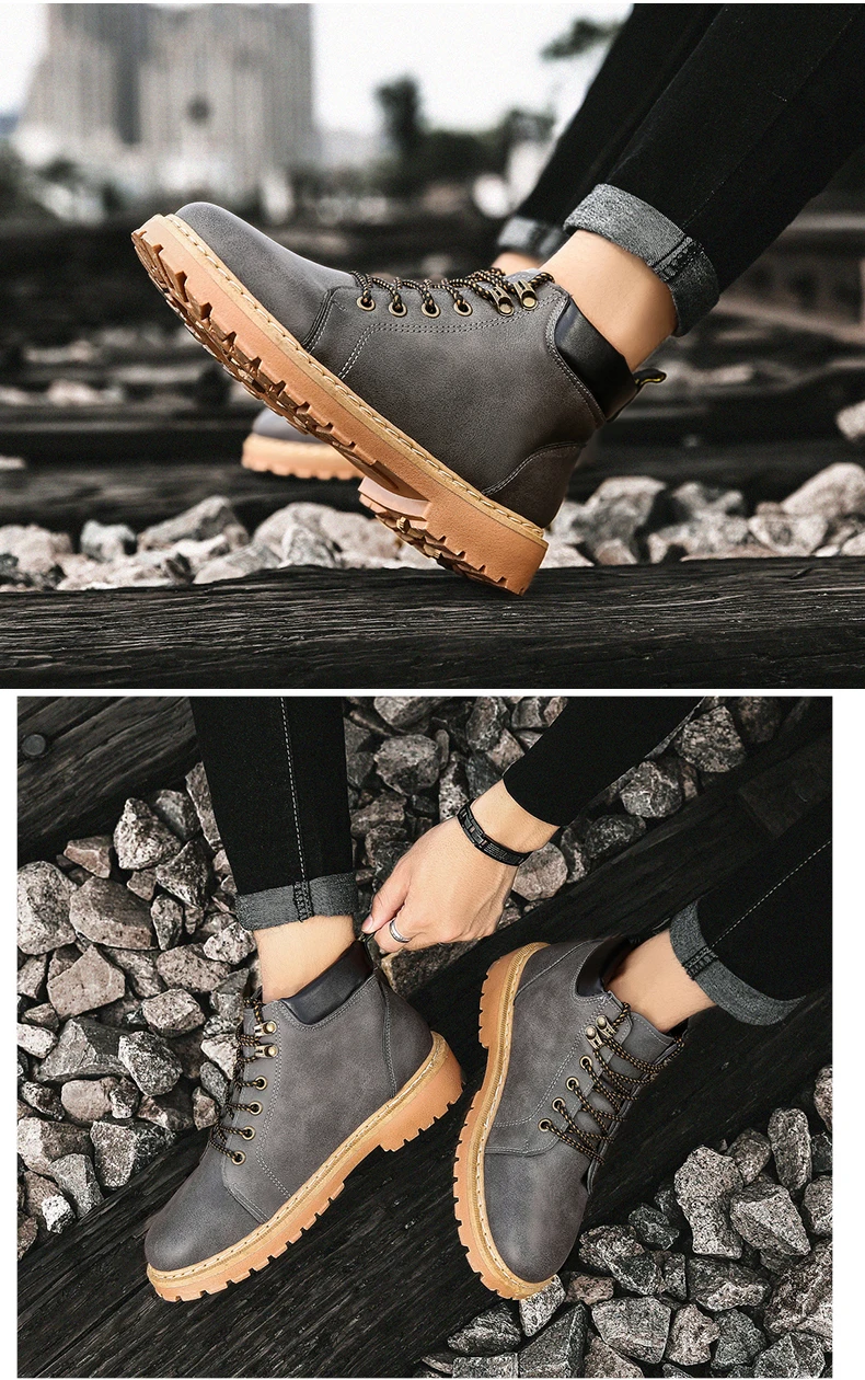 Men's Ankle Boot Motorcycle Men Boots Winter Warm Men Snow Boot With Fur Black Desert Military Boots Mens Tactical Boots' Army (12)