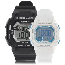 Спортивные цифровые часы для влюбленных, модные спортивные многофункциональные светодиодный водонепроницаемые наручные часы 100 м для плавания и дайвинга