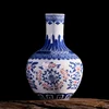 Jingdezhen Antique Underglazed Blue And White Ceramic Vase Home Decoration Crystal Glaze Ceramic Vase  Flower Decoration 5