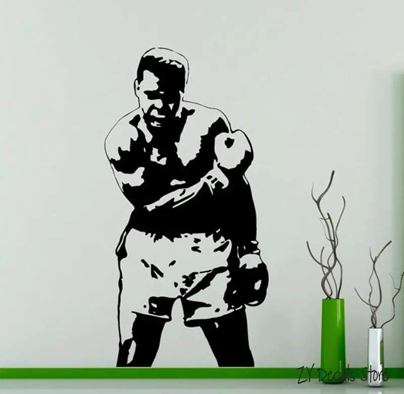 Muhammad Ali Wall Decal Boxer Vinyl Wall Sticker Sport Home Decor Ideas Room Interior Wall Art Mural Home Decoration L560