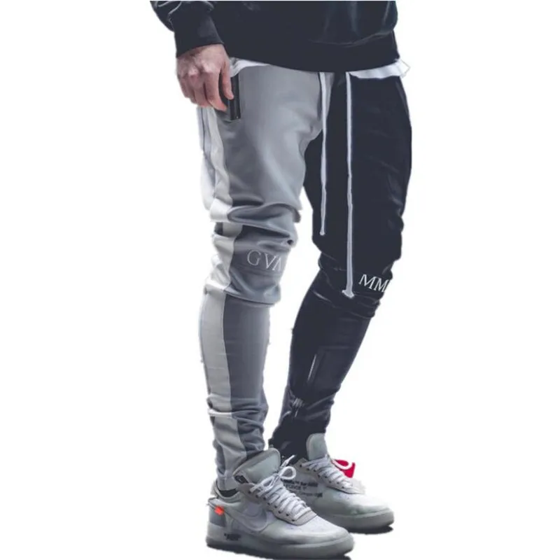 

2019 New Men's Joggers Pants Mens Fashion Splicing Pants Streetwear Men Casual Joggers Trousers Sweatpants Men Gyms Pants