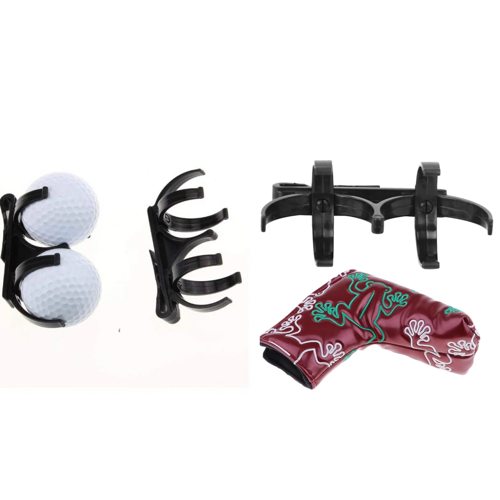 1 Set  Sports Golf Club Head Cover Drivers Protector and Golf Ball Holder Golf Training Aids Durable Waterproof