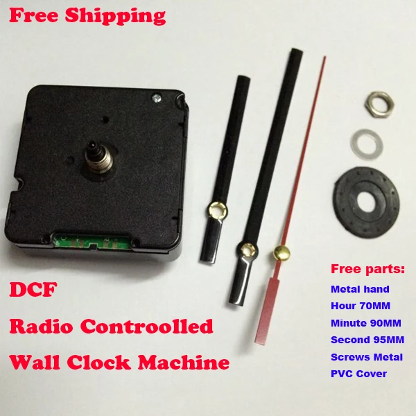 Вал 12 мм кварц Европа DCF автоматический механизм RC радиоуправляемые настенные часы машина включая Металлические стрелки
