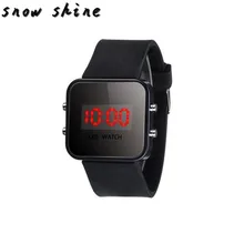 snowshine 10 LED Screen Digital Silicone Strap Girl Boy Quartz Sport Kids Wrist Watch free