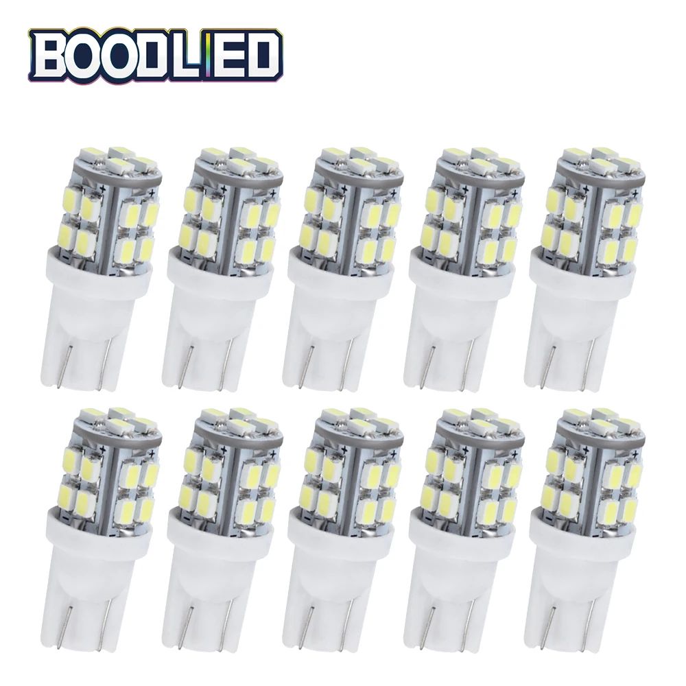 

10pcs T10 W5W LED 1206 3020 SMD 20 LED Bulbs 192 168 White Auto Car Wedge Dome Parking License Plate Lights Side Marker Lamps