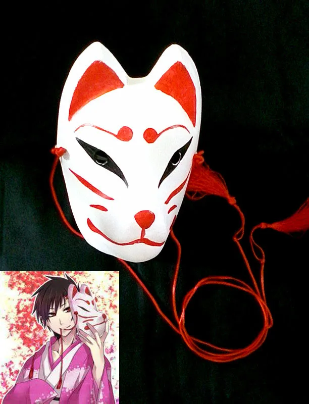 Anime Durarara!! Sakuraya Cosplay Kitsune Full Face Hand Painted