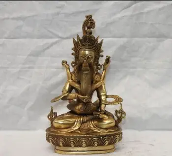 

Tibet Buddhism Brass Copper Two Kwan-yin Guan yin Bodhisattva Buddha Statue
