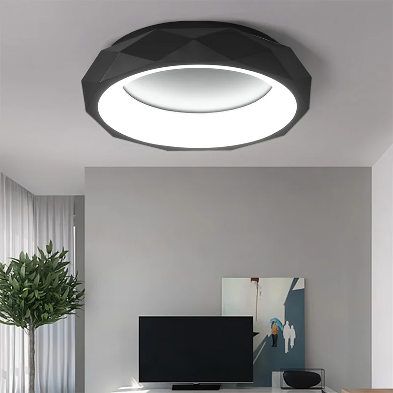 

Black White round art Modern LED Ceiling light Creative modern led ceiling lamp fixture for living room bed room studio lighting