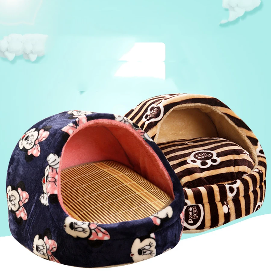 

Cute Pet Beds Bed House Dog Kennels Puppy Kennel Cushion Soft Pad Cama Perro Mediano Furniture Casa Para Animal Supplies 70Z1498