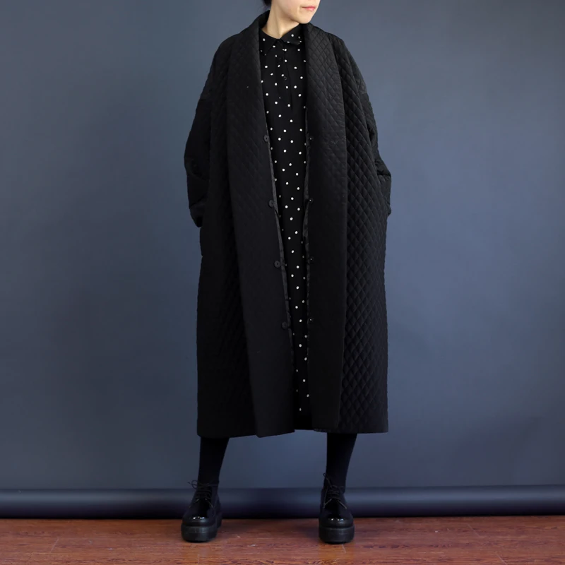 WM001 модный элегантный большой черный длинный макси толстый Тренч для женщин