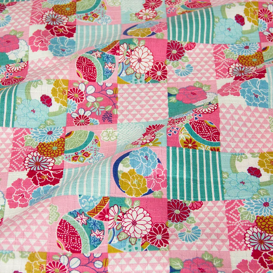 Полуметеряпонский Сделай Сам Лоскутное кимоно текстурированная хлопковая ткань текстиль стеганая ткань для шитья современная японская А