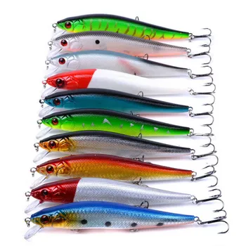 

10pcs/set 23g 14cm Crank Bait Fishing Lures With Hooks Minnow Bass Lures Artificial Bait Fishing Crankbait Leurre Dur