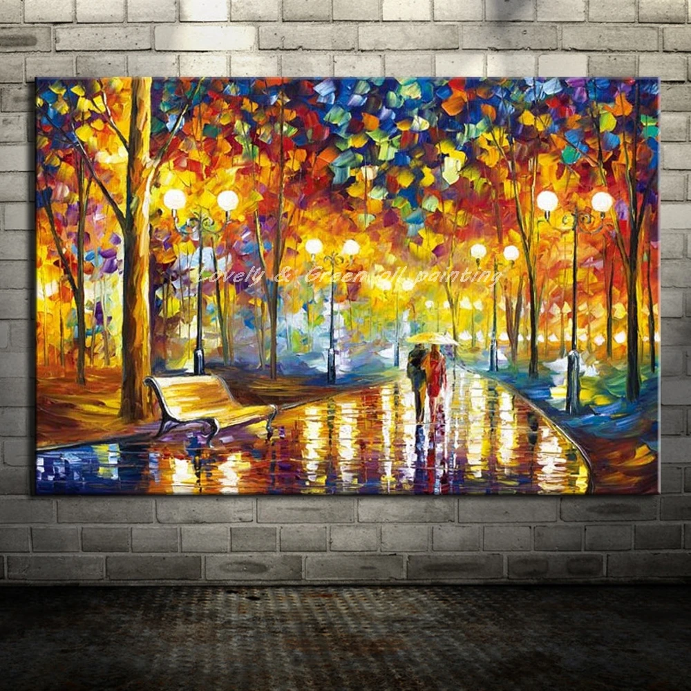 100 Hand Painted Landscape Paintings Modern Home Decor Wall Art Picture Hand Made Palette Knife
