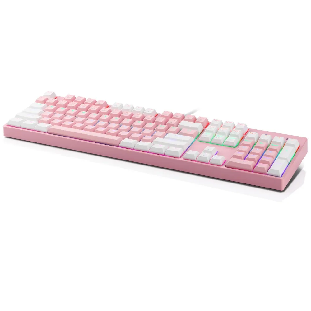 PBT Mechanical Gaming keyboard using cherry mx Pbt doubleshot keycaps 9 Colour LED Backlit 104 Keys Blue switch X8100