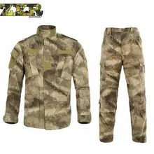 Для мужчин s ghillie костюмы США Военная ACU армейская хлопковая полиэфирная Мужская Черная питоновая камуфляжная форма тактическая Боевая камуфляжная форма 1 комплект