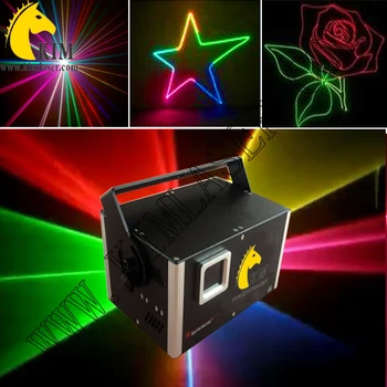 

ILDA 1.2 W RGB with SD card TTL modulation laser beam and animation light for dj /stage light/ads laser projector/advertisement