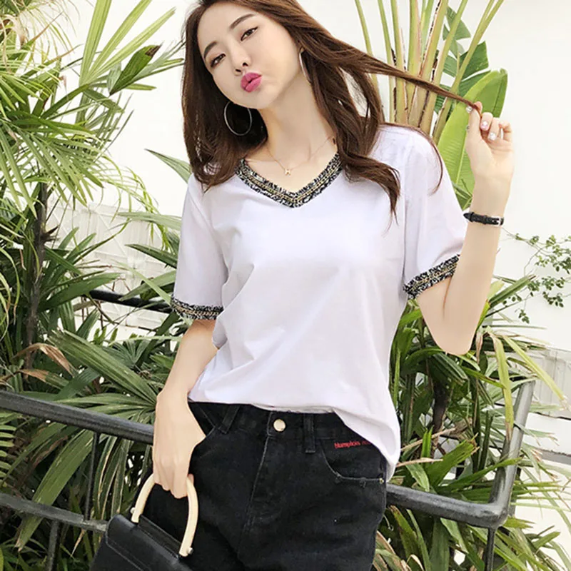 

BOBOKATEER white t-shirt women clothes summer tops mujer verano 2019 plus size t shirt women tshirt fashion top tee shirt femme