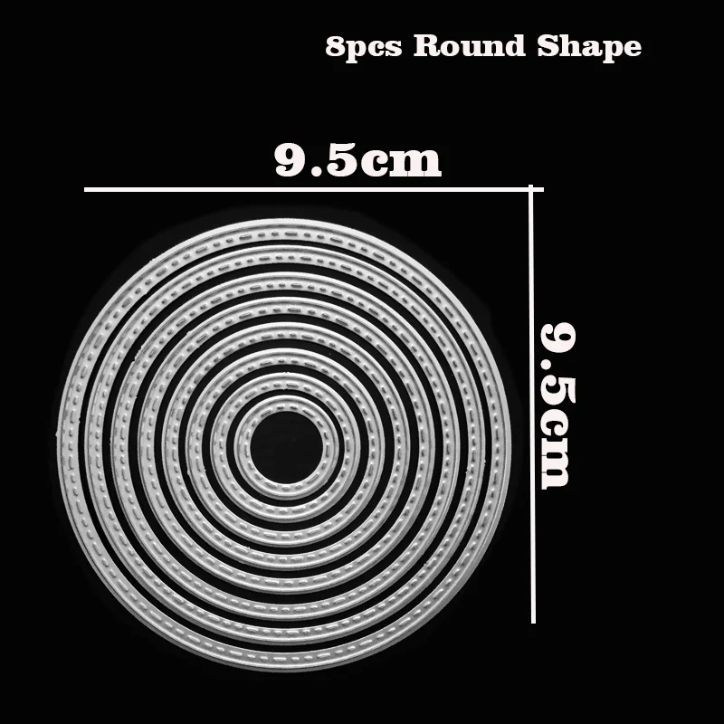 7/8/9 шт. резки металла умереть для скрапбукинга, круглая, квадратная, цветок Форма высекальная машина для тиснения для декорирование фотоальбома