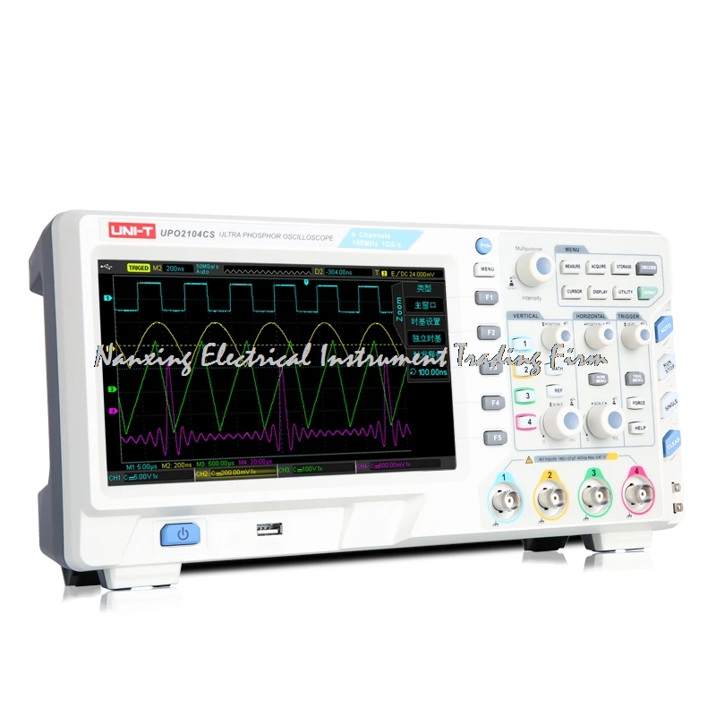 

UNI-T UPO2104CS Ultra Phosphor Oscilloscopes 4CH 100MHZ Scopemeter Scope meter 7 inches widescreen LCD displays USB Interface