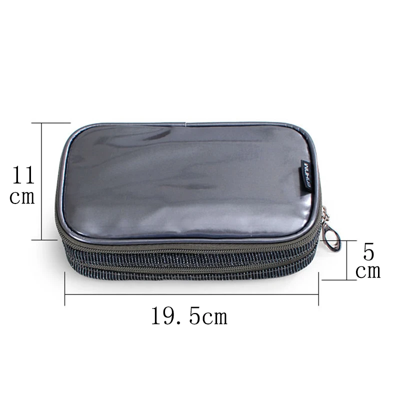 حقيبة فاخرة الأزياء حقيبة مستحضرات تجميل ضد الماء المرأة بو مزدوجة-طبقة مرآة غسل حقيبة التجميل السفر المنظم makeupup حقيبة