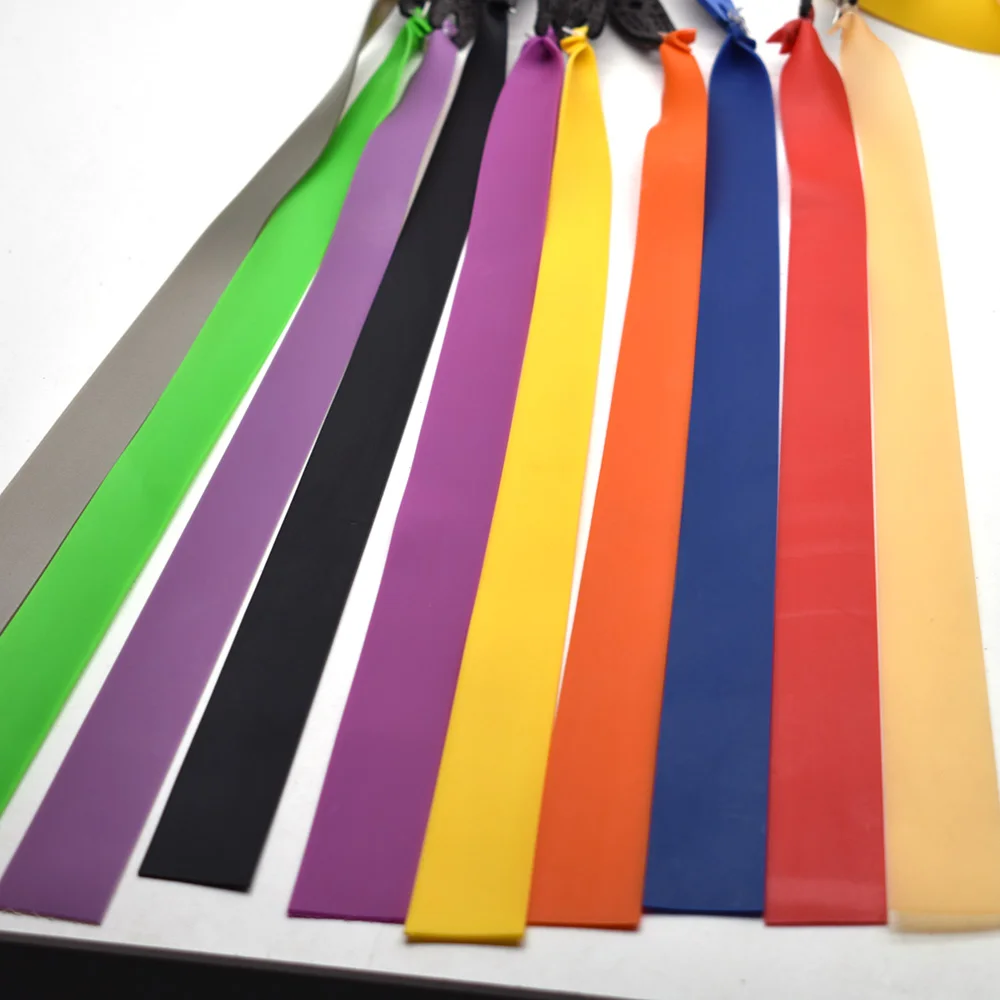 20 штук разные цвета упакованы Цвет ful плоской резинкой, используемые для лук и стрелы спортивные 0,7 мм Толщина латекс Рогатка резиновая