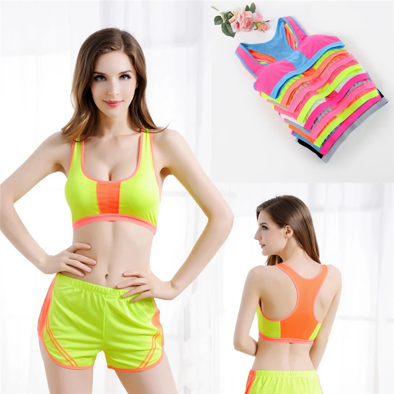 Push Up Sports Bras for Fitness Yoga Running Padded Tank Top Athletic Vest Underwear Shockproof Strappy Bra Top #FS#4JU20 (1)