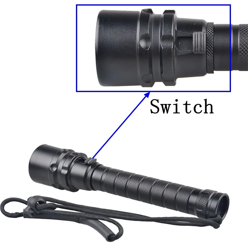 [Free ship]Diving flashlight 18650 LED L2 Underwater light XM-L T6 Waterproof 18650 Flash light Lamp Torch free shipping