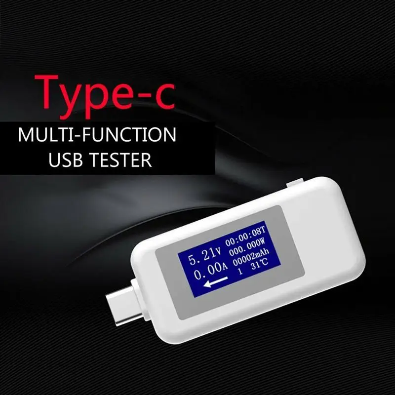 Тип-c Multi-functional Dual USB вольтметр тестер монитор измеритель напряжения тока