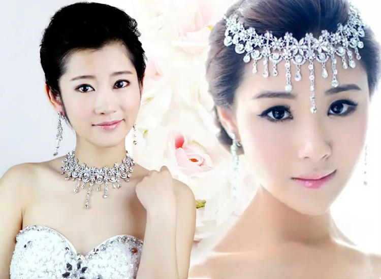 Tiara Wedding forehead jewelery rhinestone bandage on his head bridal headdress crown tiaras and hair accessories head jewelry (6)