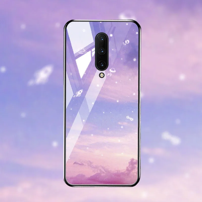 Чехол для Oneplus 7 7T Pro, Роскошный чехол из закаленного стекла, чехол для One plus 7 7T Pro, бампер, чехол - Цвет: M071