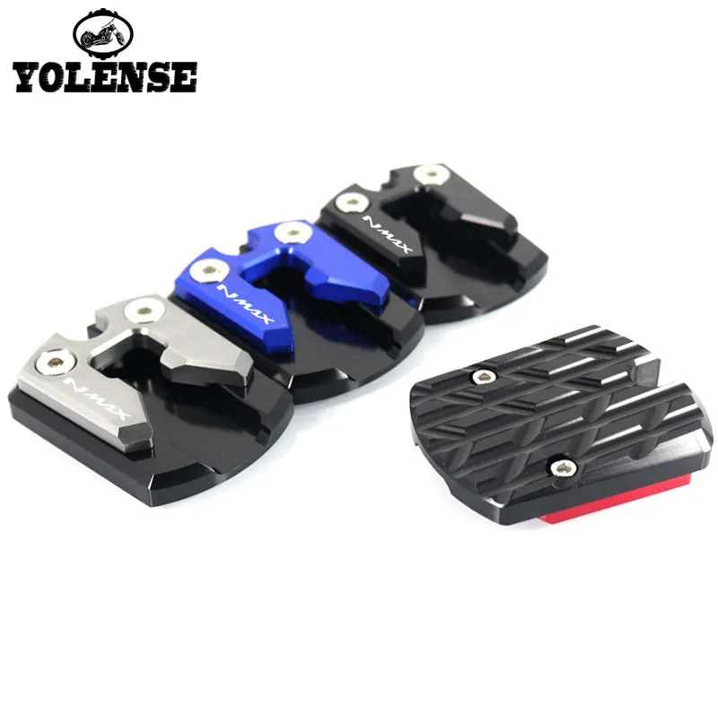  Motorcycle Kickstand Foot Side Stand Extension Pad Support Plate For YAMAHA NMAX155 N-MAX155 NMAX 1