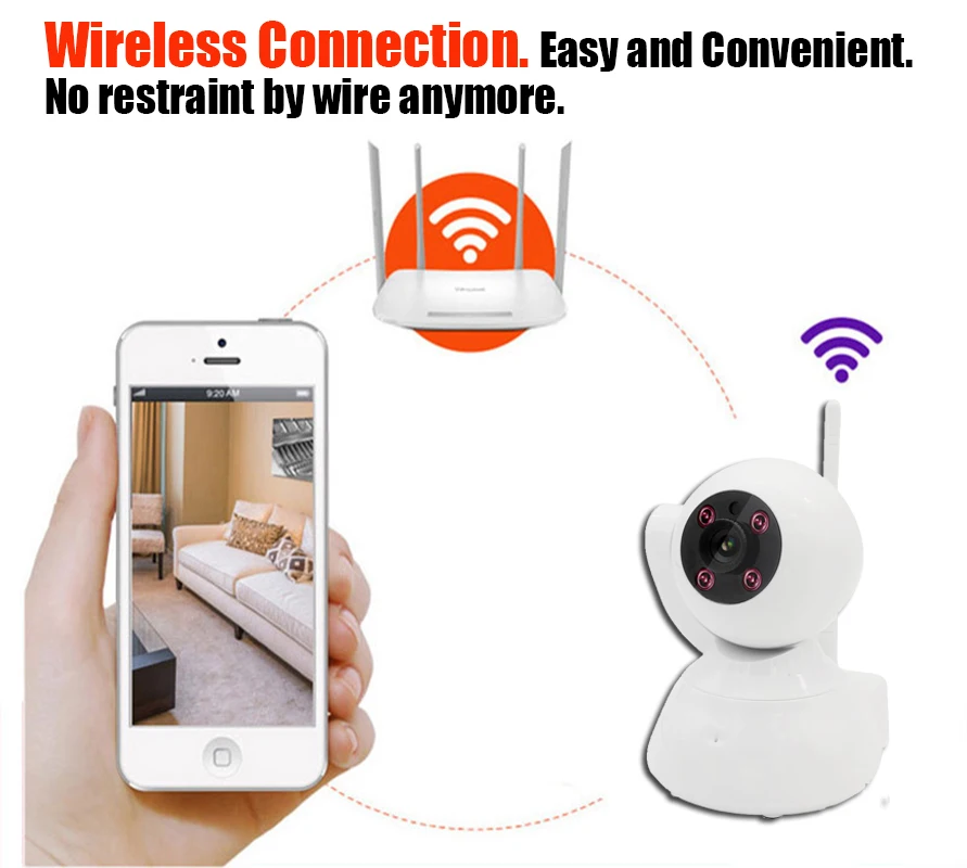 Wireless Video Surveillance Camara ip WiFi HD 720P Mini IP Camera Home Security CCTV Monitor Yoosee APP Email Alarm Baby Ipcam 