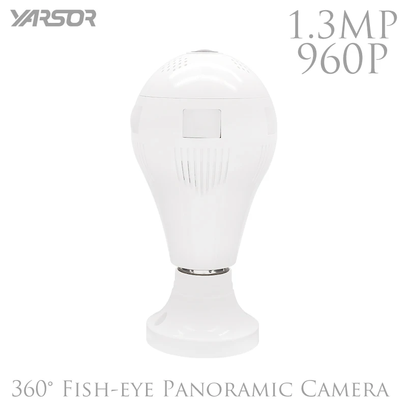 

VR360Y1 VR Cam Bulb Light Wireless IP Camera FishEye 960P 360 degree Full View Mini Wireless Camera 1.3MP WiFi Panoramic Camera