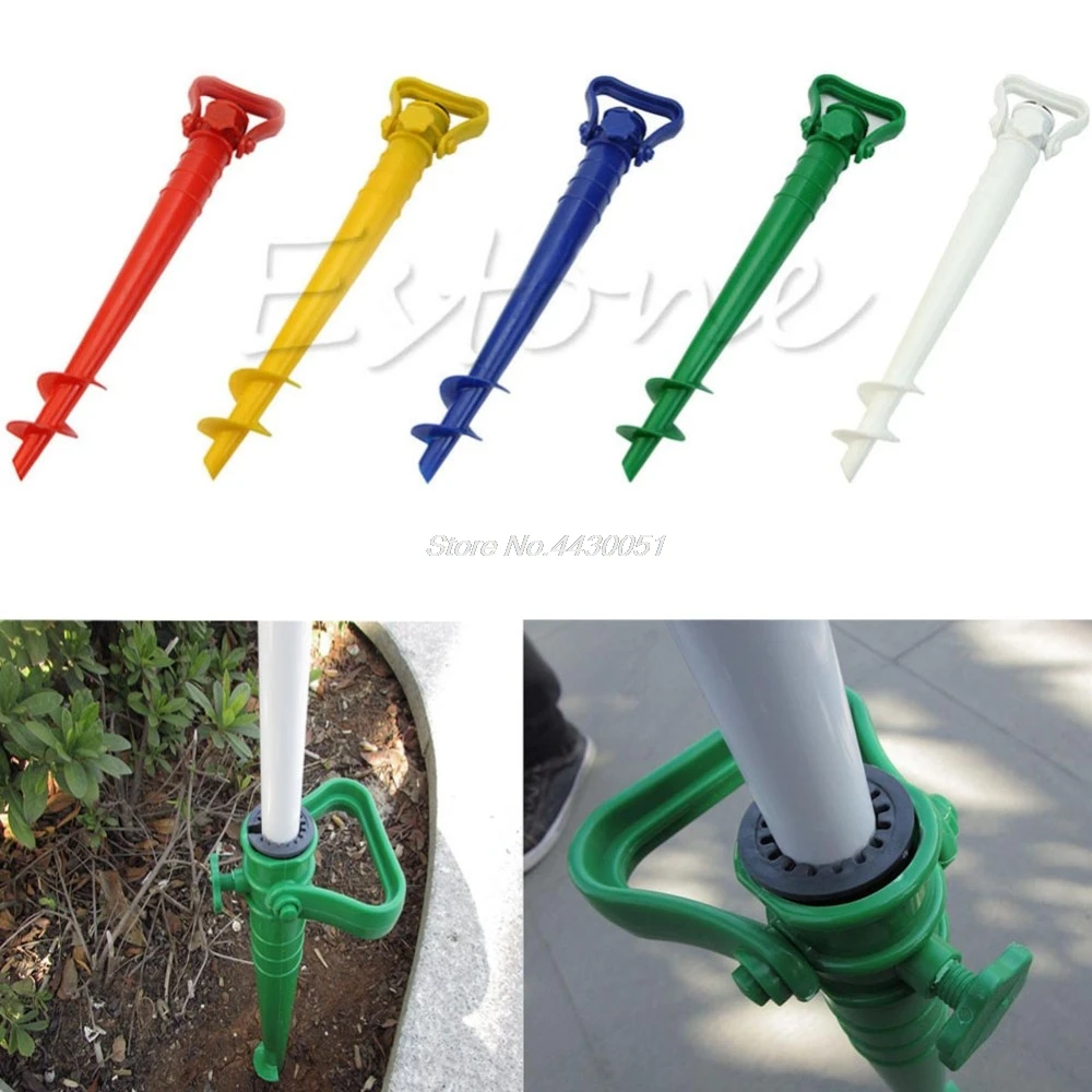 

1 pc Sun Umbrella Holder Beach Garden Patio Parasol Ground Earth Anchor Spike Stand