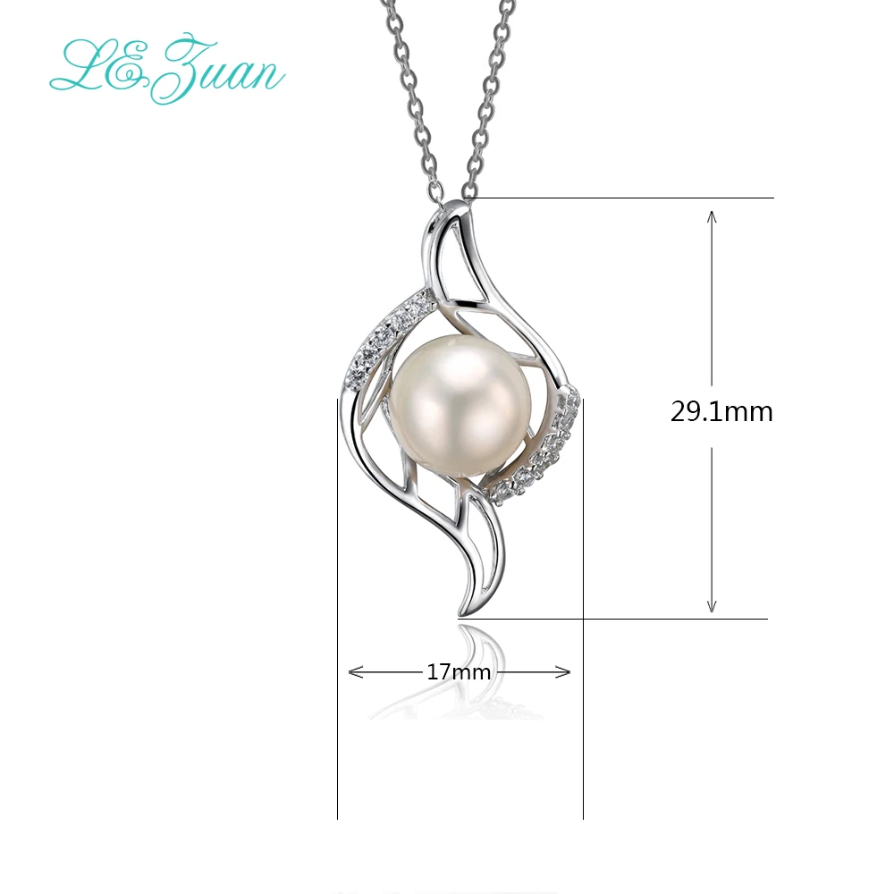 L& zuan натуральный пресноводный жемчуг кулон романтическая роскошь 925 Серебряный кулон ожерелье для женщин ювелирные изделия из серебра