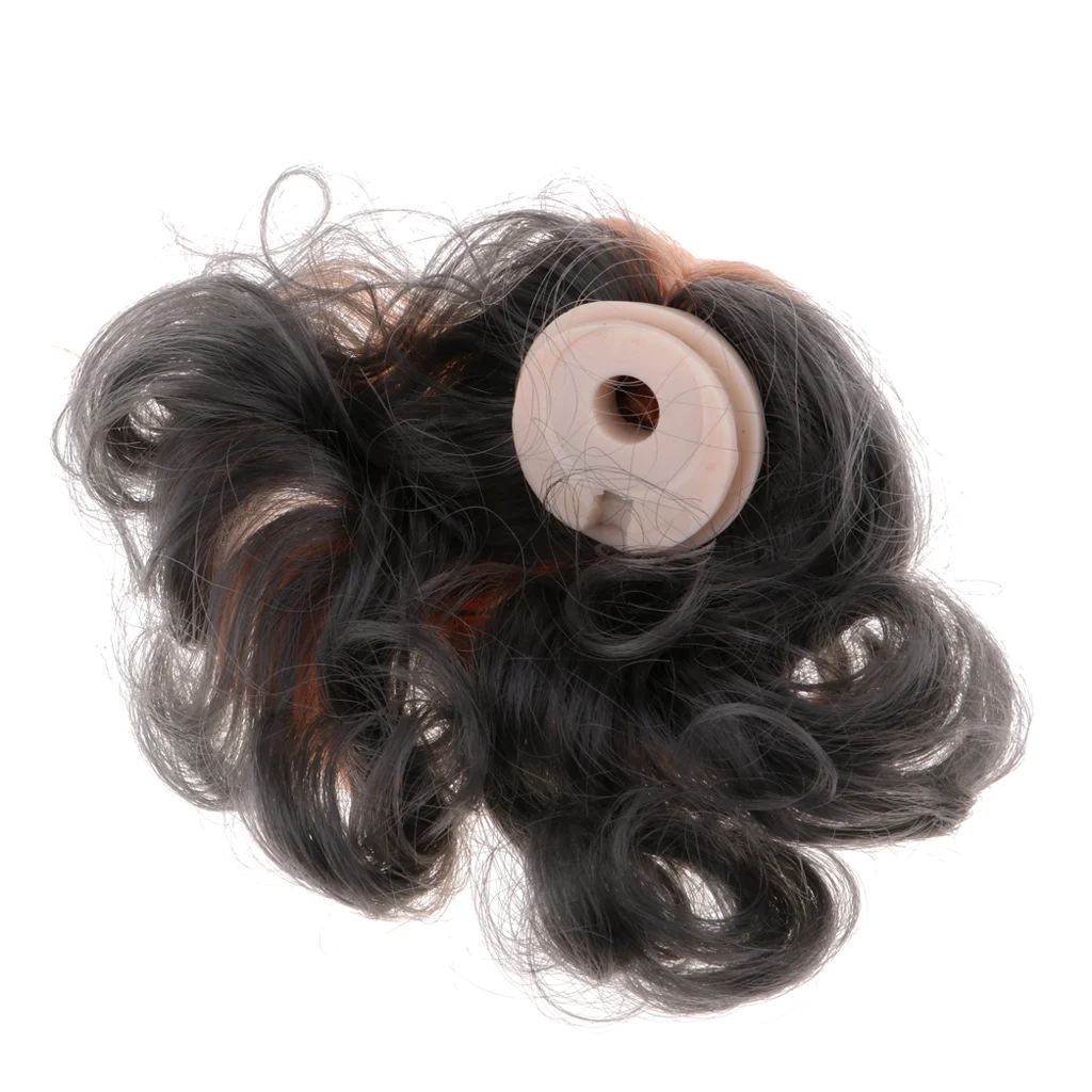 Mixed Color Hair Curly Wig With Scalp For Mini Blythe Dolls DIY Making Accessories