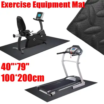 

200x100cm No slip Exercise Mat Gym Fitness Equipment For Treadmill Bike Protect Floor Mat Running Machine Shock Absorbing Pad