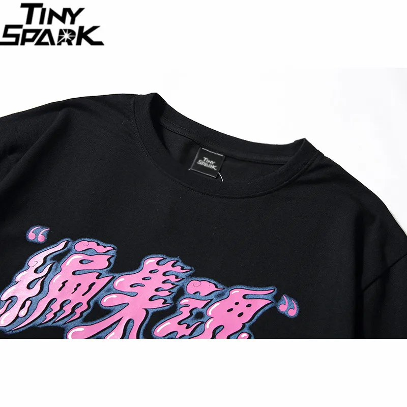 Мужская футболка в стиле хип-хоп, уличная одежда с китайскими персонажами, забавная футболка, летняя футболка с коротким рукавом, хлопковые повседневные топы, футболки Harajuku