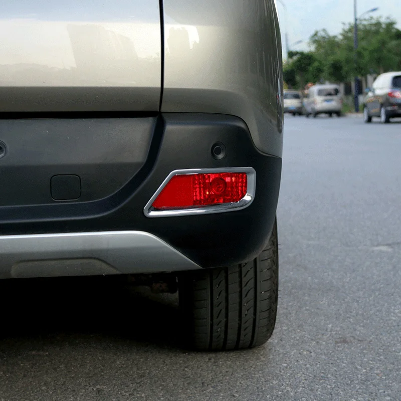 HIGH FLYING ABS Chrome Rear Fog Light Lamp Cover Trim 2pcs For For 3008 2009-2015 For Car Accessory