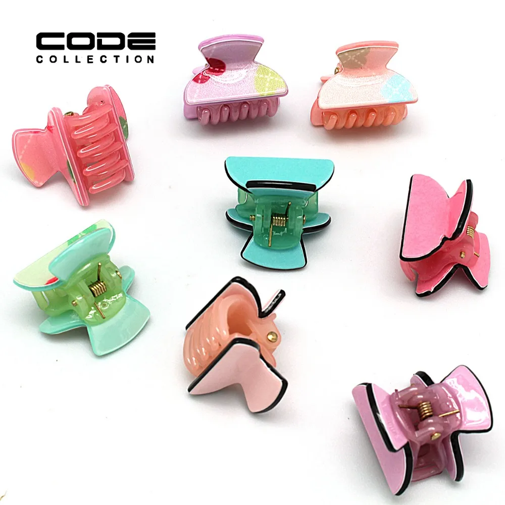 4pcs Korea Style Hair Claws Clips for Women Acrylic Floral Hair
