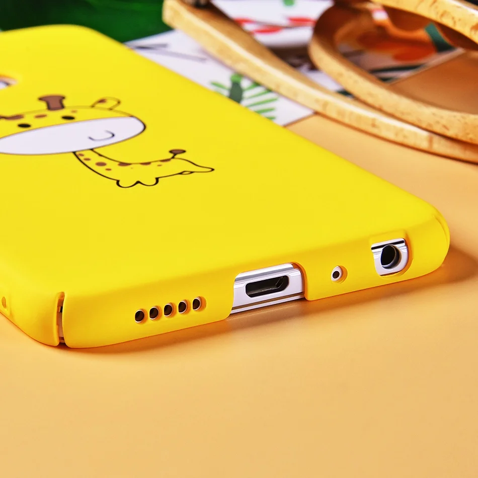 TOMKAS Cute Cartoon Giraffe Case on for Huawei Honor 9 Lite 10 Floral Yellow Hard Phone Case on Honor 7A 7C 7A Pro Back Cover    (7)