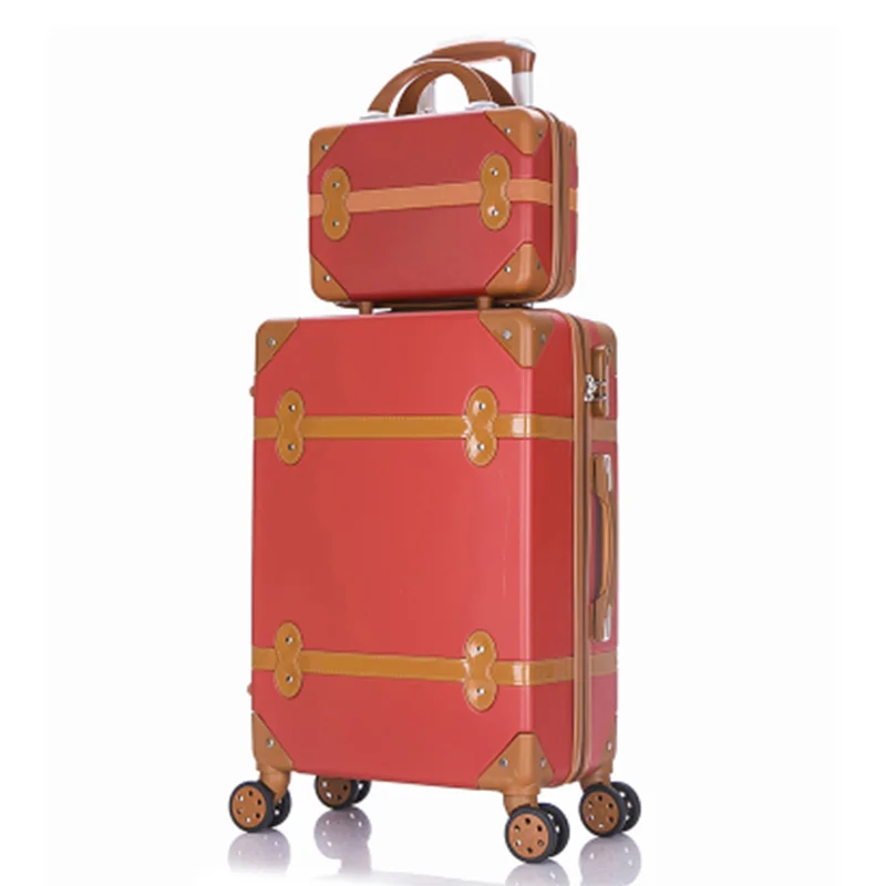 

Travel suitcase set Rolling Luggage Trolley case Travel Bag 24 inch Retro Suitcase Wheels Women Cosmetic case carry on luggage