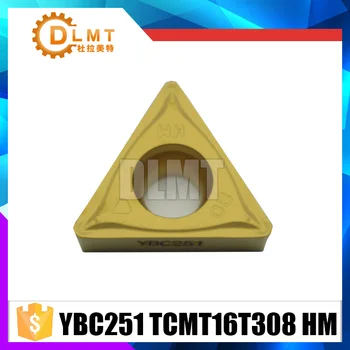 

10PCS/SET TCMT16T308-HM YBC251 cnc turning insert plate lath cutting tool bladee tools cutter for steel