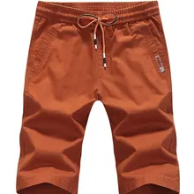 Лето M~ 4XL размер шорты милитари брендовая одежда Прямые мужские шорты Карго хлопок мужские повседневные шорты Эластичная талия хаки