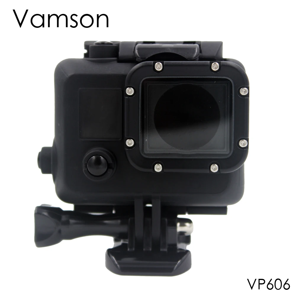 Vamson для Go Pro Аксессуары Прохладный Темный 35 м Дайвинг камера водонепроницаемый корпус чехол для Gopro Hero 4 3+ Спортивная камера VP606