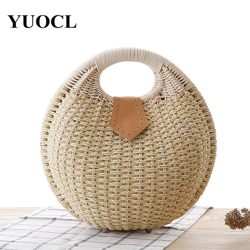 

Summer Crossbody Bags For Women 2018 Luxury Handbags Women Bags Designer Famous Brand Ladies Rattan Beach Bag Wicker Straw Bag